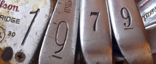 A set of golf clubs from 1979